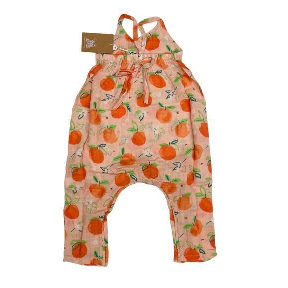 NWT Angel Dear 18/24M Peaches Tie Back Romper - Picture 4 of 6